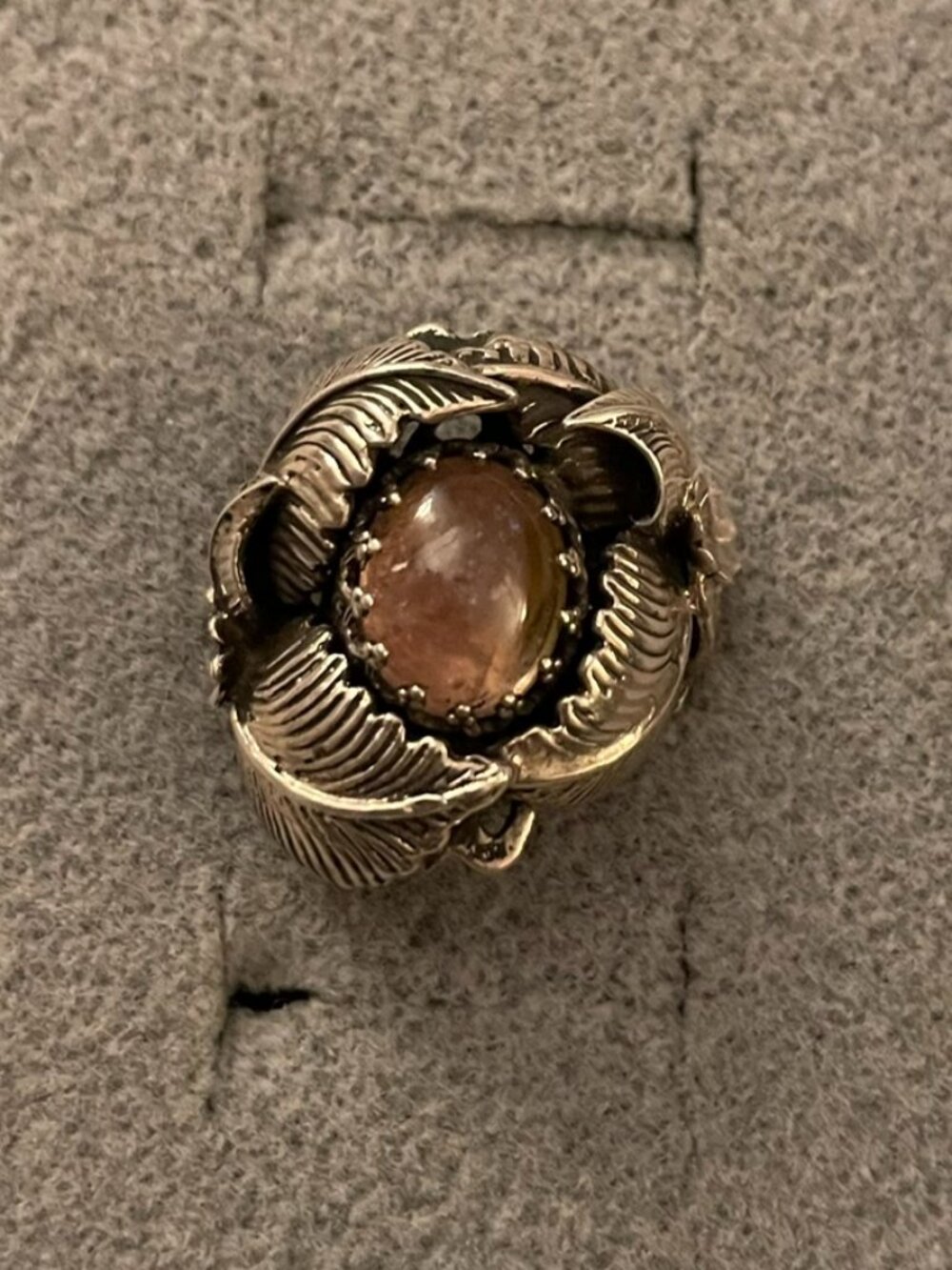 Vintage Sterling Silver Ring Sz 6 Handmade Gemstone Bob Stringer Y2K $250